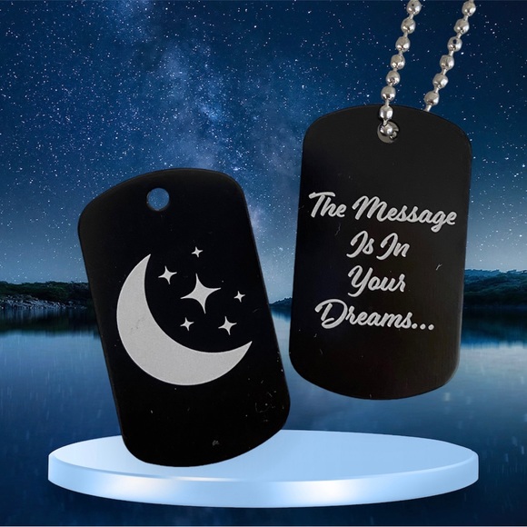 Moon Keychain or necklace with The Message is in your Dreams NWT - Picture 3 of 5